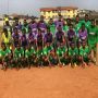 Dynamo Sports Foundation players line up. The club is presently participating in the Jun Cup competition for Under-16 and Under-12 players in Benin City.
